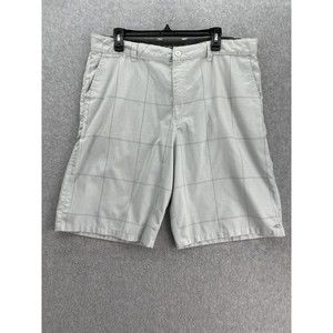 O'Neil Men's Board Shorts Grey Check Size 38 Slash Pockets